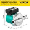imageVEVOR Hot Water Recirculating Pump with Bypass Valve Instant Recirculation Pump Kit with Timer Adapter Circulation Circulator System Stainless Steel Head 013 HP 110120V for Tank Water HeatersStainless Steel Head with 3Speed Control  green