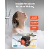 imageVEVOR Hot Water Recirculating Pump with Bypass Valve Instant Recirculation Pump Kit with Timer Adapter Circulation Circulator System Stainless Steel Head 013 HP 110120V for Tank Water HeatersStainless Steel Head with 3Speed Control  orange