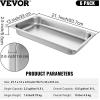 imageVEVOR Hotel Pans Full Size 25 Inch Deep Steam Table Pans 6 Pack08mm Thick Stainless Steel Hotel Pan Anti Jam Steam Table Pan for Home Party Restaurant Hotel Buffet25 Deep 6 Pack