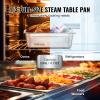 imageVEVOR Hotel Pans Full Size 25 Inch Deep Steam Table Pans 6 Pack08mm Thick Stainless Steel Hotel Pan Anti Jam Steam Table Pan for Home Party Restaurant Hotel Buffet4 Deep 6 PackThickened