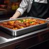 imageVEVOR Hotel Pans Full Size 25 Inch Deep Steam Table Pans 6 Pack08mm Thick Stainless Steel Hotel Pan Anti Jam Steam Table Pan for Home Party Restaurant Hotel Buffet4 Deep 6 PackThickened