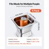 imageVEVOR Hotel Pans Full Size 25 Inch Deep Steam Table Pans 6 Pack08mm Thick Stainless Steel Hotel Pan Anti Jam Steam Table Pan for Home Party Restaurant Hotel Buffet4 deep