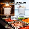 imageVEVOR Hotel Pans Full Size 25 Inch Deep Steam Table Pans 6 Pack08mm Thick Stainless Steel Hotel Pan Anti Jam Steam Table Pan for Home Party Restaurant Hotel Buffet6 Deep 6 PackThickened