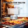 imageVEVOR Hotel Pans Full Size 25 Inch Deep Steam Table Pans 6 Pack08mm Thick Stainless Steel Hotel Pan Anti Jam Steam Table Pan for Home Party Restaurant Hotel Buffet6 Deep 6 PackThickened