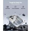 imageVEVOR Hotel Pans Full Size 25 Inch Deep Steam Table Pans 6 Pack08mm Thick Stainless Steel Hotel Pan Anti Jam Steam Table Pan for Home Party Restaurant Hotel Buffet4 deep