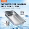 imageVEVOR Hotel Pans Full Size 25 Inch Deep Steam Table Pans 6 Pack08mm Thick Stainless Steel Hotel Pan Anti Jam Steam Table Pan for Home Party Restaurant Hotel Buffet4 Deep 6 PackThickened