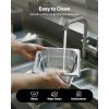 imageVEVOR Hotel Pans Full Size 25 Inch Deep Steam Table Pans 6 Pack08mm Thick Stainless Steel Hotel Pan Anti Jam Steam Table Pan for Home Party Restaurant Hotel Buffet4 deep