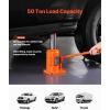 imageVEVOR Hydraulic Bottle Jack 50 Ton110231 lbs Welded Bottle Jack with 111732 Lifting Range ampamp 3Section Long Handle for Car Pickup Truck RV Auto Repair Industrial Engineering50T