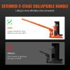 imageVEVOR Hydraulic Toe Jack 25 Ton On Toe Toe Jack Lift 5 Ton On Top Lift Capacity Machine Jack 0853 in Toe Height 89134 in Top Height Air Hydraulic Claw Jack for Machinery Industry255T