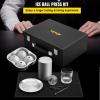 imageVEVOR Ice Ball Press Kit Anodized 7075 Aluminum wSilicone Moulds Large Mat Stainless Steel Tong ampamp Two Glasses Double Size Crystal Clear Rounds Whiskeys Cocktails on Parties ampamp Holidays Silver