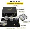 imageVEVOR Ice Ball Press Kit Anodized 7075 Aluminum wSilicone Moulds Large Mat Stainless Steel Tong ampamp Two Glasses Double Size Crystal Clear Rounds Whiskeys Cocktails on Parties ampamp Holidays Silver