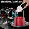 imageVEVOR Ice Ball Press Kit Aviation Aluminum Ice Press with Ice Block Mold Large Mat Tong Drip Tray One Glass Round Ice Ball Maker 24quot60 mm Ice Sphere for Whiskey Cocktail on Party ampamp HolidayRed
