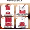 imageVEVOR Ice Ball Press Kit Aviation Aluminum Ice Press with Ice Block Mold Large Mat Tong Drip Tray One Glass Round Ice Ball Maker 24quot60 mm Ice Sphere for Whiskey Cocktail on Party ampamp HolidayRed