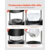 imageVEVOR Ice Ball Press Kit Aviation Aluminum Ice Press with Ice Block Mold Large Mat Tong Drip Tray One Glass Round Ice Ball Maker 24quot60 mm Ice Sphere for Whiskey Cocktail on Party ampamp HolidayBlack