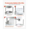 imageVEVOR Ice Ball Press Kit Aviation Aluminum Ice Press with Ice Block Mold Large Mat Tong Drip Tray One Glass Round Ice Ball Maker 24quot60 mm Ice Sphere for Whiskey Cocktail on Party ampamp HolidaySilver
