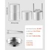 imageVEVOR Ice Ball Press Kit Aviation Aluminum Ice Press with Ice Block Mold Large Mat Tong Drip Tray One Glass Round Ice Ball Maker 24quot60 mm Ice Sphere for Whiskey Cocktail on Party ampamp HolidaySilver