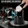 imageVEVOR Ice Ball Press Kit Aviation Aluminum Ice Press with Ice Block Mold Large Mat Tong Drip Tray One Glass Round Ice Ball Maker 24quot60 mm Ice Sphere for Whiskey Cocktail on Party ampamp HolidayBlack
