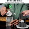 imageVEVOR Ice Ball Press Kit Aviation Aluminum Ice Press with Ice Block Mold Large Mat Tong Drip Tray One Glass Round Ice Ball Maker 24quot60 mm Ice Sphere for Whiskey Cocktail on Party ampamp HolidayBlack