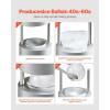 imageVEVOR Ice Ball Press Kit Aviation Aluminum Ice Press with Ice Block Mold Large Mat Tong Drip Tray One Glass Round Ice Ball Maker 24quot60 mm Ice Sphere for Whiskey Cocktail on Party ampamp HolidaySilver