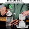 imageVEVOR Ice Ball Press Kit Aviation Aluminum Ice Press with Ice Block Mold Large Mat Tong Drip Tray One Glass Round Ice Ball Maker 24quot60 mm Ice Sphere for Whiskey Cocktail on Party ampamp HolidaySilver