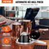 imageVEVOR Ice Ball Press Kit Aviation Aluminum Ice Press with Ice Block Mold Large Mat Tong Drip Tray One Glass Round Ice Ball Maker 24quot60 mm Ice Sphere for Whiskey Cocktail on Party ampamp HolidayBlack
