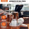 imageVEVOR Ice Ball Press Kit Aviation Aluminum Ice Press with Ice Block Mold Large Mat Tong Drip Tray One Glass Round Ice Ball Maker 24quot60 mm Ice Sphere for Whiskey Cocktail on Party ampamp HolidaySilver