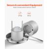 imageVEVOR Ice Ball Press Kit Aviation Aluminum Ice Press with Ice Block Mold Large Mat Tong Drip Tray One Glass Round Ice Ball Maker 24quot60 mm Ice Sphere for Whiskey Cocktail on Party ampamp HolidaySilver