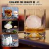 imageVEVOR Ice Ball Press Kit Aviation Aluminum Ice Press with Ice Block Mold Large Mat Tong Drip Tray One Glass Round Ice Ball Maker 24quot60 mm Ice Sphere for Whiskey Cocktail on Party ampamp HolidaySilver