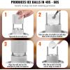 imageVEVOR Ice Ball Press Kit Aviation Aluminum Ice Press with Ice Block Mold Large Mat Tong Drip Tray One Glass Round Ice Ball Maker 24quot60 mm Ice Sphere for Whiskey Cocktail on Party ampamp HolidaySilver