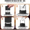 imageVEVOR Ice Ball Press Kit Aviation Aluminum Ice Press with Ice Block Mold Large Mat Tong Drip Tray One Glass Round Ice Ball Maker 24quot60 mm Ice Sphere for Whiskey Cocktail on Party ampamp HolidayBlack