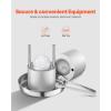 imageVEVOR Ice Ball Press Kit Aviation Aluminum Ice Press with Ice Block Mold Large Mat Tong Drip Tray One Glass Round Ice Ball Maker 24quot60 mm Ice Sphere for Whiskey Cocktail on Party ampamp HolidaySilver