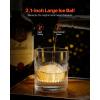 imageVEVOR Ice Ball Press Kit Aviation Aluminum Ice Press with Ice Block Mold Large Mat Tong Drip Tray One Glass Round Ice Ball Maker 24quot60 mm Ice Sphere for Whiskey Cocktail on Party ampamp HolidaySilver