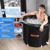 imageVEVOR Ice Bath Tub Cold Water Therapy Plunge Tub for Athletes Portable Outdoor Ice Barrel Plunge Pool for Recovery 90 Gal Inflatable Folding Bathtub with Cover Home Ice Pod 32quotLx30quotHXXL116 Gal