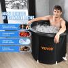 imageVEVOR Ice Bath Tub Cold Water Therapy Plunge Tub for Athletes Portable Outdoor Ice Barrel Plunge Pool for Recovery 90 Gal Inflatable Folding Bathtub with Cover Home Ice Pod 32quotLx30quotHXL105 Gal