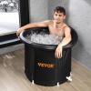 imageVEVOR Ice Bath Tub Cold Water Therapy Plunge Tub for Athletes Portable Outdoor Ice Barrel Plunge Pool for Recovery 90 Gal Inflatable Folding Bathtub with Cover Home Ice Pod 32quotLx30quotHL90 Gal