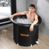 imageVEVOR Ice Bath Tub Cold Water Therapy Plunge Tub for Athletes Portable Outdoor Ice Barrel Plunge Pool for Recovery 90 Gal Inflatable Folding Bathtub with Cover Home Ice Pod 32quotLx30quotHXL105 Gal