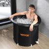 imageVEVOR Ice Bath Tub Cold Water Therapy Plunge Tub for Athletes Portable Outdoor Ice Barrel Plunge Pool for Recovery 90 Gal Inflatable Folding Bathtub with Cover Home Ice Pod 32quotLx30quotHXXL116 Gal