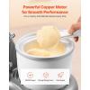imageVEVOR Ice Cream Maker 211 Qt Large Capacity Electric Automatic IceCream Machine with Easy Operation ampamp Cleaning Stainless Steel Shell for Homemade Frozen Yogurt Fruit Sorbet Gelato Silver18 Qt