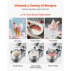 imageVEVOR Ice Cream Maker 211 Qt Large Capacity Electric Automatic IceCream Machine with Easy Operation ampamp Cleaning Stainless Steel Shell for Homemade Frozen Yogurt Fruit Sorbet Gelato Silver18 Qt