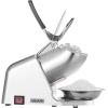 imageVEVOR Ice Crusher Machine 143lbs Per Hour Electric 2 Blades Snow Cone Maker Stainless Steel Shaved Ice Machine with Bowl and Cover 300W 2000RPM IceShaver for Home and Commercial Use SilverSliver