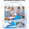 imageVEVOR Ice Crusher Machine 143lbs Per Hour Electric 2 Blades Snow Cone Maker Stainless Steel Shaved Ice Machine with Bowl and Cover 300W 2000RPM IceShaver for Home and Commercial Use SilverBlue