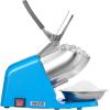 imageVEVOR Ice Crusher Machine 143lbs Per Hour Electric 2 Blades Snow Cone Maker Stainless Steel Shaved Ice Machine with Bowl and Cover 300W 2000RPM IceShaver for Home and Commercial Use SilverBlue