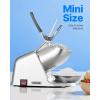 imageVEVOR Ice Crusher Machine 143lbs Per Hour Electric 2 Blades Snow Cone Maker Stainless Steel Shaved Ice Machine with Bowl and Cover 300W 2000RPM IceShaver for Home and Commercial Use SilverSliver