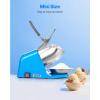 imageVEVOR Ice Crusher Machine 143lbs Per Hour Electric 2 Blades Snow Cone Maker Stainless Steel Shaved Ice Machine with Bowl and Cover 300W 2000RPM IceShaver for Home and Commercial Use SilverBlue