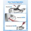 imageVEVOR Ice Crusher Machine 220lbs Per Hour Electric 4 Blades Snow Cone Maker Stainless Steel Shaved Ice Machine with Bowl and Cover 300W 1400RPM IceShaver for Home and Commercial Use BlueSilver