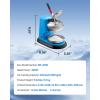 imageVEVOR Ice Crusher Machine 220lbs Per Hour Electric 4 Blades Snow Cone Maker Stainless Steel Shaved Ice Machine with Bowl and Cover 300W 1400RPM IceShaver for Home and Commercial Use BlueBlue