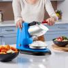 imageVEVOR Ice Crusher Machine 220lbs Per Hour Electric 4 Blades Snow Cone Maker Stainless Steel Shaved Ice Machine with Bowl and Cover 300W 1400RPM IceShaver for Home and Commercial Use BlueBlue