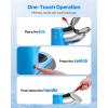 imageVEVOR Ice Crusher Machine 220lbs Per Hour Electric 4 Blades Snow Cone Maker Stainless Steel Shaved Ice Machine with Bowl and Cover 300W 1400RPM IceShaver for Home and Commercial Use BlueBlue