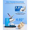 imageVEVOR Ice Crusher Machine 220lbs Per Hour Electric 4 Blades Snow Cone Maker Stainless Steel Shaved Ice Machine with Bowl and Cover 300W 1400RPM IceShaver for Home and Commercial Use BlueBlue