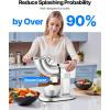 imageVEVOR Ice Crusher Machine 440lbs Per Hour Electric 4 Blades Snow Cone Maker All Stainless Steel Shaved Ice Machine with Bowl and Cover 350W 1400RPM IceShaver for Home and Commercial Use SilverSilver